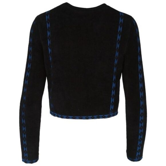 Maje Cardigan Geometric-Print Cardigan Black Large - Picture 9 of 15